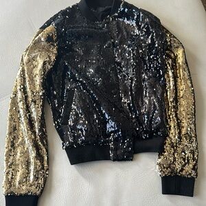 Black and gold medium sequin jacket - Vegas Golden Knights VGK